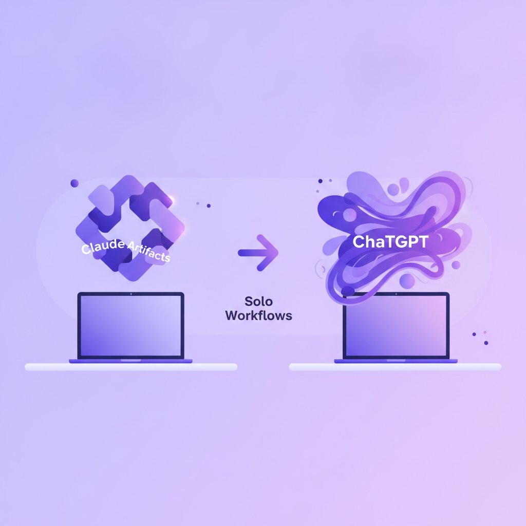 Claude Artifacts vs ChatGPT Canvas for Solo Workflows